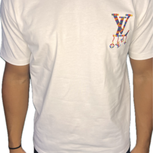 T-shirt Louis Vuitton blanc brodé sigle